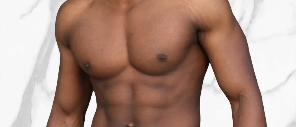 Man body after evolve body treatment. 